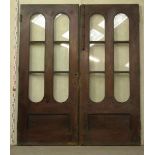 *LARGE PAIR OF TEAK DOORS, EARLY 1900'S. HEIGHT 2800MM (110.25IN) X WIDTH 2360MM (93IN) X DEPTH 55MM