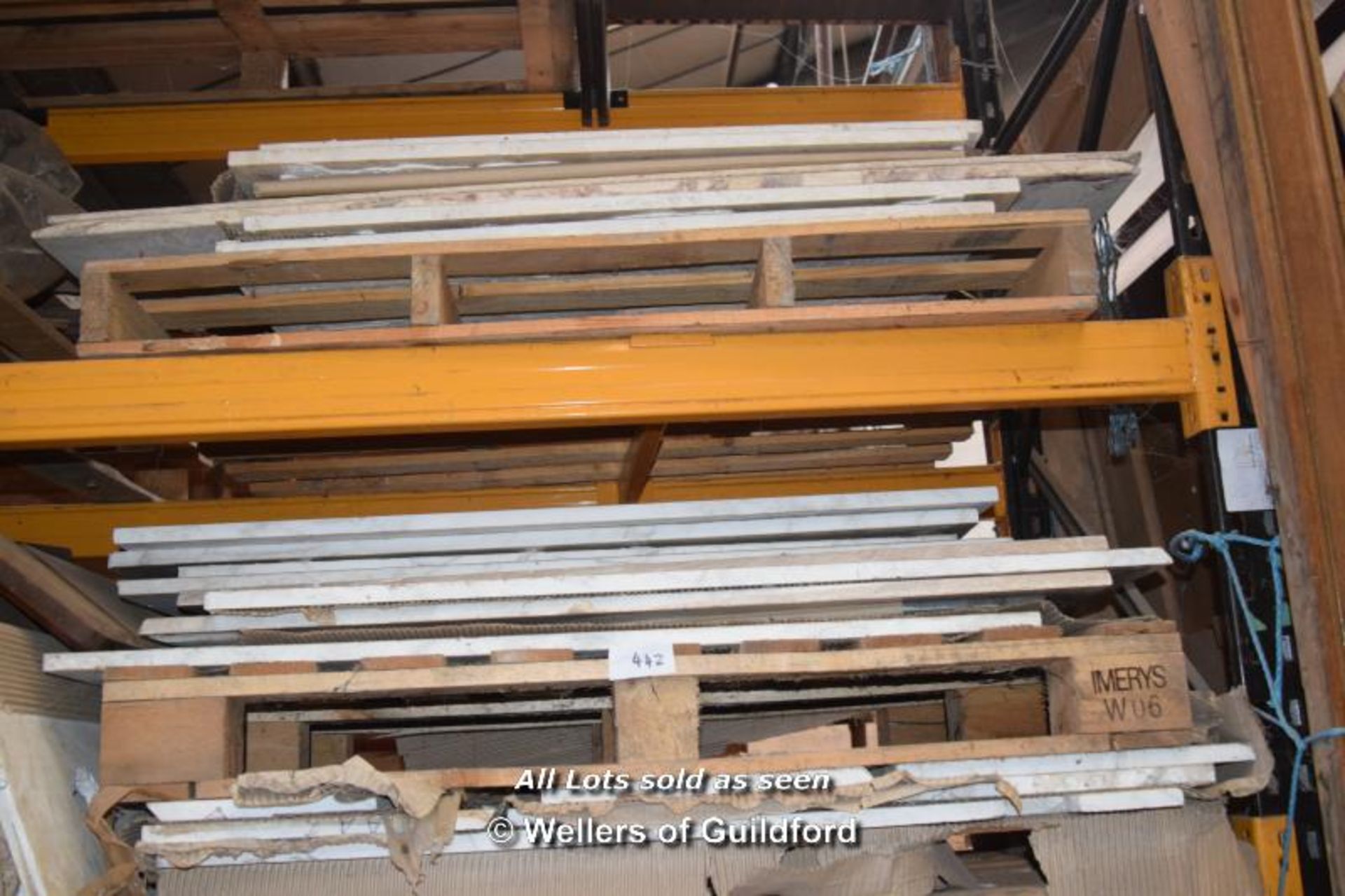 *COLLECTION OF MIXED FLAT MARBLE OVER TWO PALLETS