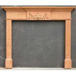 *FINELY CARVED ADAMS STYLE PINE SURROUND, RECENTLY MADE. HEIGHT 1205MM (47.5IN) X WIDTH 1445MM (56.