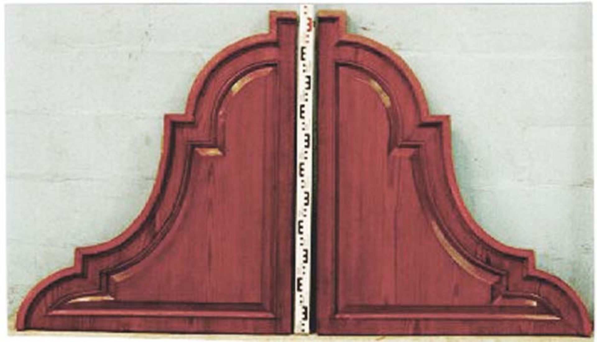 *TWO PITCH PINE SCREENS, CIRCA 1900