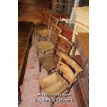 *- SET OF 6 MIXED CHURCH CHAIRS [0]
