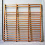 RECLAIMED 1970S SCHOOL GYMNASIUM WALL BARS, NINE SECTIONS. EACH SECTION : 2575MM ( 101.5" ) WIDE
