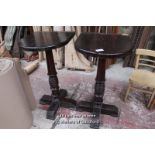 *- PAIR OF PUB BAR TALL BAR TABLES [0]