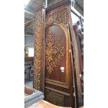 *PAIR OF LARGE CARVED PANELS WITH CARVED FRIEZE