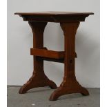 *CREDENCE TABLE, MID 1900'S. HEIGHT 730MM (28.75IN) X WIDTH 605MM (23.25IN) X DEPTH 445MM (17.