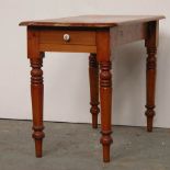 *PINE TABLE WITH DRAWER. HEIGHT 740MM (29.25IN) X WIDTH 1055MM (41.5IN) X DEPTH 555MM (21.75IN) [0]