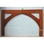 *RECLAIMED PITCH PINE ARCH WITH SPANDRELS, IN TWO SECTIONS, CIRCA 1900.