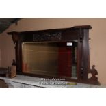 *MAHOGANY OVERMANTLE MIRROR [0]