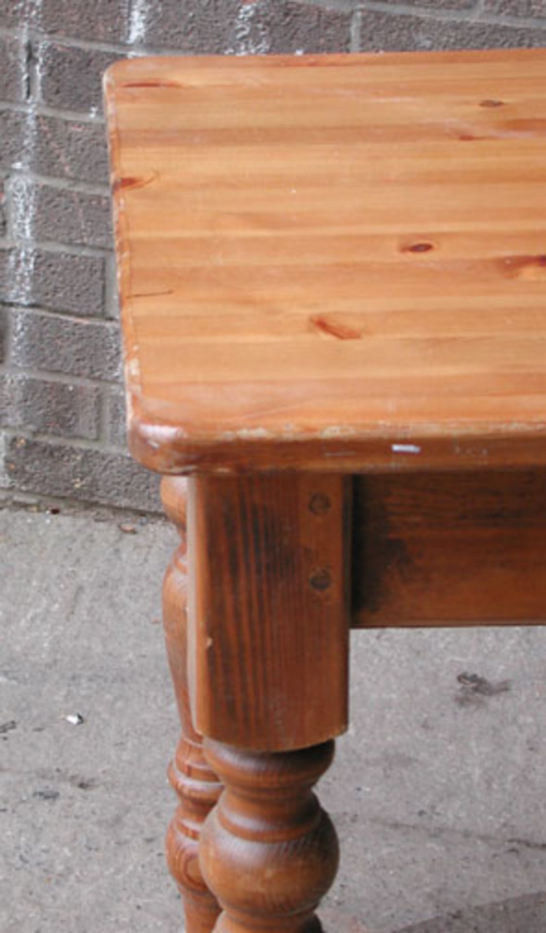 *PINE CAFÉ TABLE LATE 1900S - Image 2 of 3
