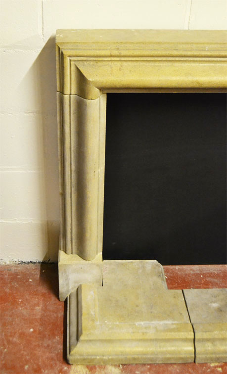 *RECONSTITUTED STONE FIREPLACE WITH BOLECTION MOULDING. 1370MM ( 54" ) WIDE X 965MM ( 38" ) HIGH X - Image 2 of 5
