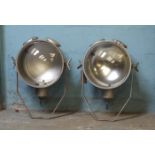 *PAIR OF LARGE FLOOD LIGHTS. 700MM ( 27.5" ) HIGH X 500MM ( 19.75" ) DIAMETER X 360MM ( 14.25" )