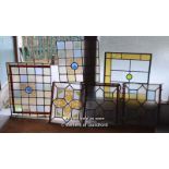 *COLLECTION OF LEADED GLASS PANELS