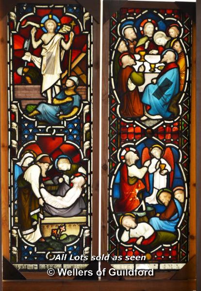 *DECORATIVE STAINED GLASS SEVEN LIGHT WINDOW DEPICTING JESUS'S LIFE Each window 340mm W x 1900mm H - Image 3 of 9