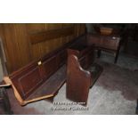 *VICTORIAN U SHAPED PEW / SETTLE