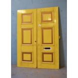 *PAIR OF PAINTED PINE DOORS. 2620MM ( 103" ) HIGH X 1850MM ( 72" ) WIDE X 48MM ( 1.75" ) DEEP [0]