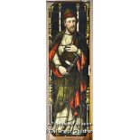 *SET OF THREE DECORATIVE STAINED GLASS PANELS OF PROPHETS Each 390mm W x 1260mm H