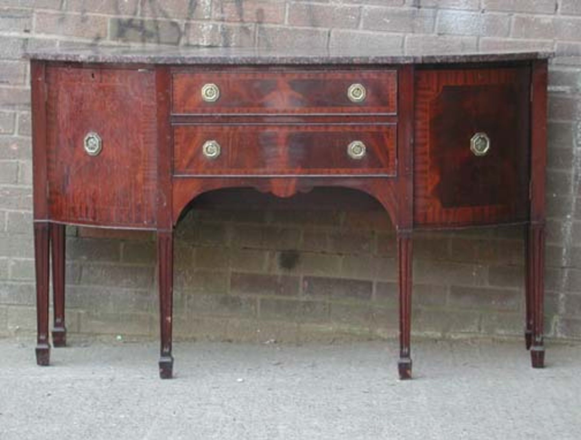 *GRANITE TOPPED SIDEBOARD/SERVER. LATE 1900'S. HEIGHT 920MM (36.25IN) X WIDTH 1525MM (60IN) X - Image 4 of 4