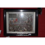 *FRAMED AND GLAZED PRINT "THE INTERNATIONAL EXHIBITION DUBLIN" 19 AUGUST 1865