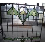 *LARGE LEADED LIGHT GLASS PANEL