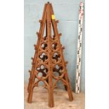 *OAK SPIRE WITH PIERCED GOTHIC DECORATION, CIRCA 1900. 1200MM (47.2IN) HIGH X 670MM (26.4IN)