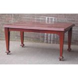*MAHOGANY TABLE, MID 1900'S. HEIGHT 780MM (30.75IN) X WIDTH 1670MM (65.75IN) X DEPTH 1060MM (41.