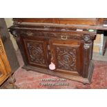 *CARVED OAK CUPBOARD