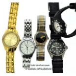 *Five Ladies' Wristwatches, Citizen, Ice, Regal, Citron, Aoerbo