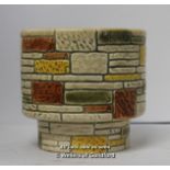 Sylvac Stone Wall Design Cylindrical Vase, No 3809, 11cm.