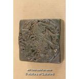 A Chinese Seal Of Square From With Carved Dragon Top, 5cm Square