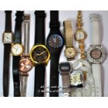 *Bag Of Ten Ladies' Wristwatches, Including Timex, Pulsar