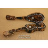 *Vintage Miniature Guitar And Mandolin Faux Tortoiseshell And Mother Of Pearl [LQD123]