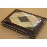 *Faux Tortoiseshell, Mother Of Pearl & Silver Card Case [LQD123]