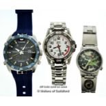 *Three Wristwatches, Lorus, Q&Q, Regal