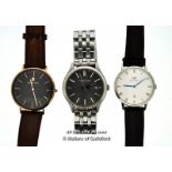 *Three Wristwatches, Daniel Wellington, Black Oak, Caravelle