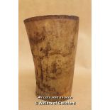 *Georgian Antique Engraved Scenes Hunting Hunt Cow Horn Beaker [LQD123]