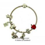 *Pandora Bangle With Seven Charms/Spacers [388-16/03]