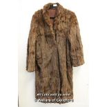 *Womens Vintage Brown Real Fur Coat Possibly Size 18