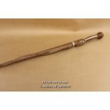 *Solomon Islands Carved Walking Stick. Snake & Face, Inlaid Shell [LQD123]