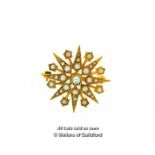 *9ct Gold And Seed Pearl Star Brooch/Pendant, Gross Weight 5.8 Grams [LQD123]