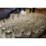 A Matched Suite Of Cut Glassware Comprising Twelve Large And Six Small Brandy Balloons, Twelve