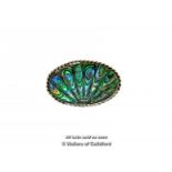 *Vintage Abalone Brooch Mounted In Silver [LQD123]