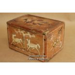 *Chinese Wooden Hand Painted Box Lapsang Souchong Tea Advertising [LQD123]