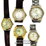 *Five Ladies' Wristwatches, Citizen, Seiko, Sekonda, Timex, Q&Q