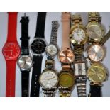 *Bag Of Twelve Ladies' Wristwatches, Including Sekonda And Two Swatch