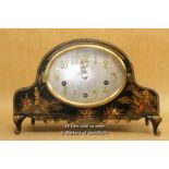 *Chinoiserie Ebonised Westminster Chime Bracket Clock C.1920 [LQD123]