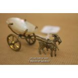 *Palais Royal Paris Goat Cart C1860 Ormolu & Mother Of Pearl 7cm Rare [LQD123]