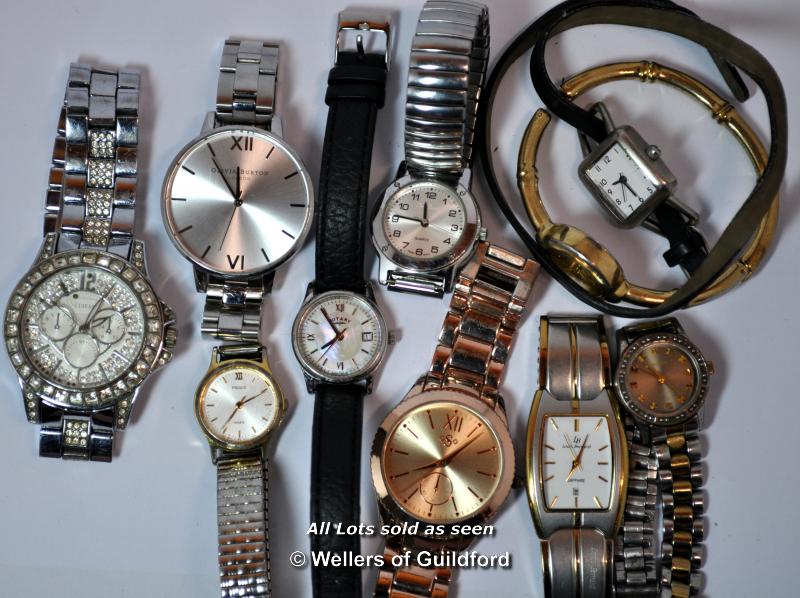 *Bag Of Ten Ladies' Wristwatches, Including Pulsar, Rotary, Sekonda