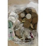*A Quantity Of Pre-Decimal British Coinage And A Quantity Of 20th Century Foreign Coins.