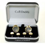 *Mother Of Pearl Cufflinks And Dress Studs, Boxed [LQD123]