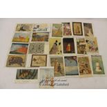 A Collection Of 21 Vintage British Museum Postcards Depicting Far Eastern Works Of Art; A Medici